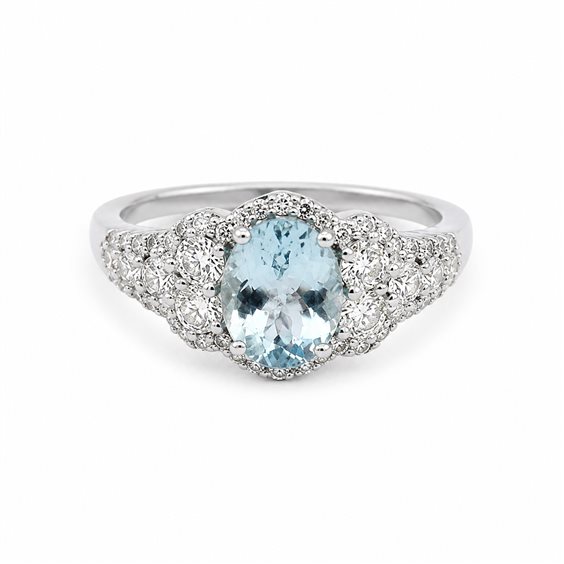 Ring Cianfrone Gioielli Woman in Gold Acquamarina 1.37 Ct COLORE CCA - COLORE CCA